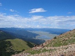 Climbing Baldy with Eagles Nest, NM  in the distance